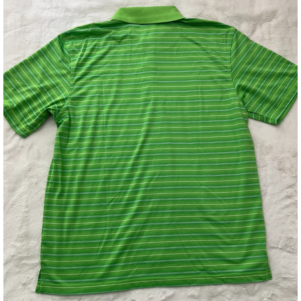 Ben Hogan Performance Golf Polo Shirt Mens Large Green Striped Short Sleeve - Picture 6 of 7